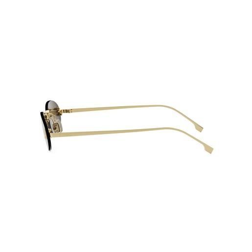 Солнцезащитные очки Fendi First Crystal Gelbe ovale Sonnenbrille 1157 фото