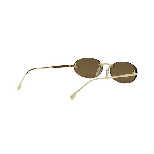 Солнцезащитные очки Fendi First Crystal Gelbe ovale Sonnenbrille 1157 фото