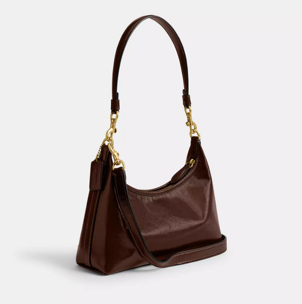 Женская кожаная сумка Coach Juliet Shoulder Bag 25 Brass/Maple 196395540143 фото