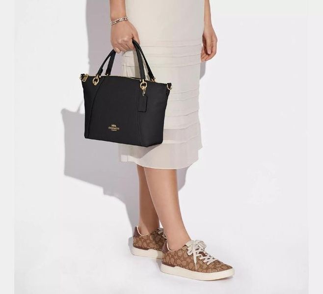 Сумка женская Coach Kacey Satchel Black кожаная 1070 фото