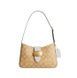 Женская кожаная сумка Coach Eliza Shoulder Bag In Signature Canvas бежевая 24101 фото 1