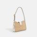 Женская кожаная сумка Coach Eliza Shoulder Bag In Signature Canvas бежевая 24101 фото 2