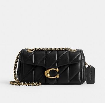 Сумка Tabby Shoulder Bag 20 With Pillow Quilting Gold/Black b299 фото