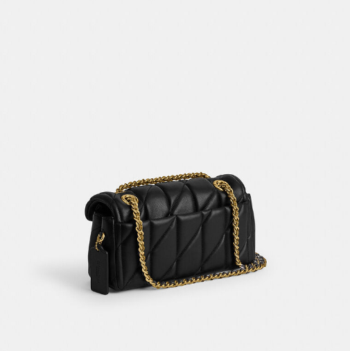 Сумка Tabby Shoulder Bag 20 With Pillow Quilting Gold/Black b299 фото