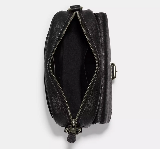 Мужская сумка Coach Hudson Crossbody Bag In Signature Canvas черная 196395313471 фото