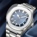 Мужские часы Poedagar Nautilus серебряные, синий циферблат 94810703 фото 4