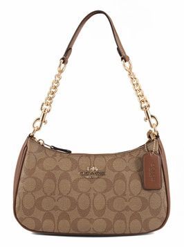 Сумка Coach Teri Shoulder Bag In Signature Canvas khaki/brown 195031572791 фото