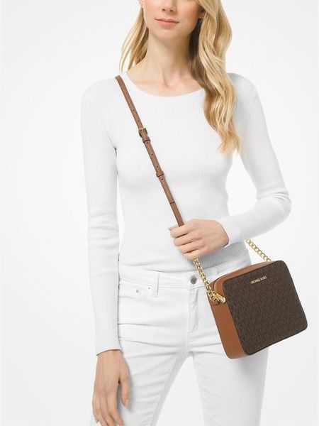 Сумка женская Michael Kors Jet Set Large коричневая 1097 фото