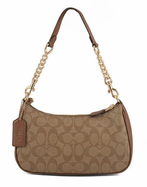 Сумка Coach Teri Shoulder Bag In Signature Canvas khaki/brown 195031572791 фото