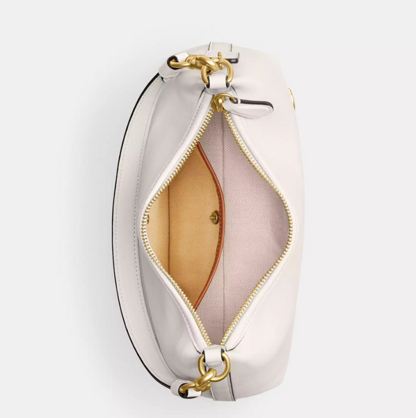 Жіноча шкіряна сумка Coach Juliet Shoulder Bag 25 Brass/Chalk 196395632756 фото