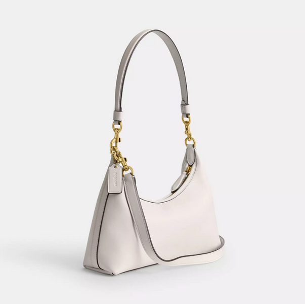 Жіноча шкіряна сумка Coach Juliet Shoulder Bag 25 Brass/Chalk 196395632756 фото