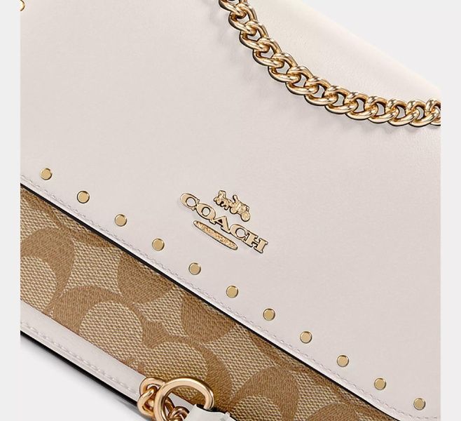 Сумка женская Coach Klare Crossbody Bag In Signature Canvas With Rivets 1077 фото