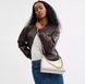 Жіноча шкіряна сумка Coach Juliet Shoulder Bag 25 Brass/Chalk 196395632756 фото 6