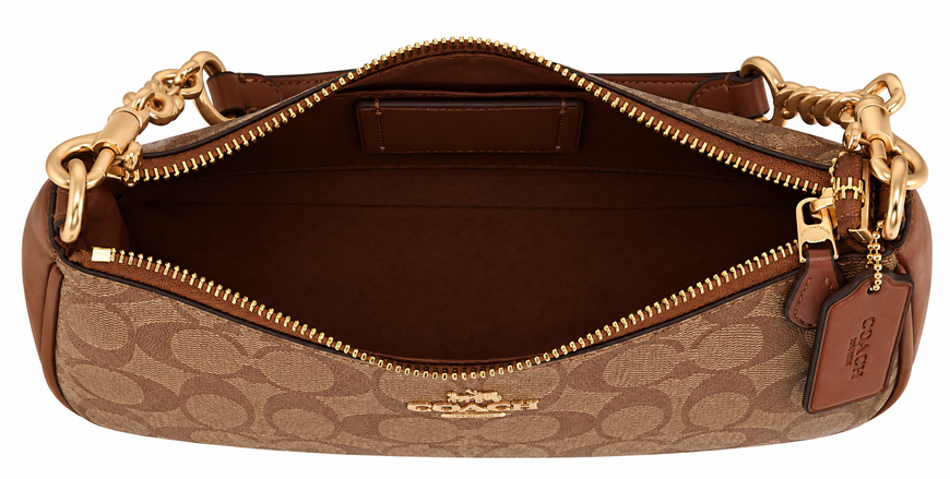 Сумка Coach Teri Shoulder Bag In Signature Canvas khaki/brown 195031572791 фото