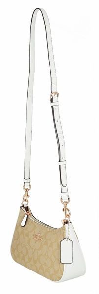 Сумка Coach Teri Shoulder Bag In Signature Canvas light khak/white 195031572869 фото