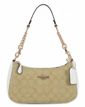 Сумка Coach Teri Shoulder Bag In Signature Canvas light khak/white 195031572869 фото