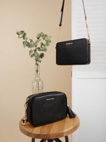 Сумка женская Michael Kors Jet Set Large черная 1099 фото