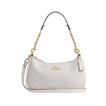 Сумка Coach Teri Shoulder Bag In Signature Canvas White 195031572807 фото