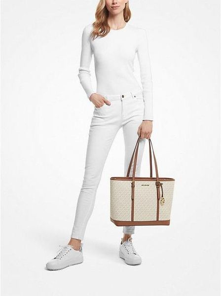 Сумка женская Michael Kors Jet Set Travel Large Logo Tote 1100 фото