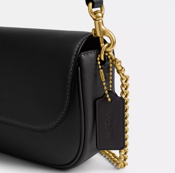 Женская кожаная сумка Brook Flap Chain Bag Brass/Black CAN90-Brass/Black фото