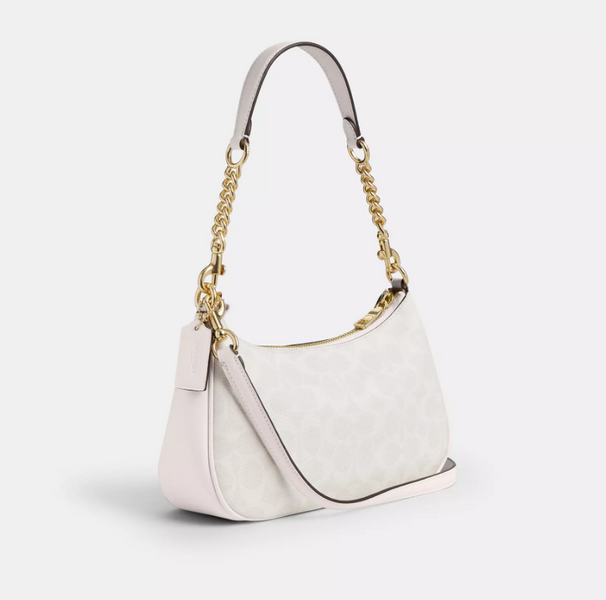 Сумка Coach Teri Shoulder Bag In Signature Canvas White 195031572807 фото