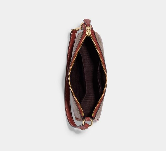 Сумка женская Coach Nolita 19 In Colorblock Micro Signature Canvas Brown 1067 фото