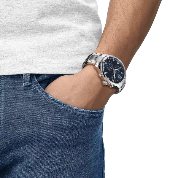 Мужские часы Tissot Chrono XL Classic T116.617.11.047.01, 45 мм, синий циферблат wtchs_16041 фото