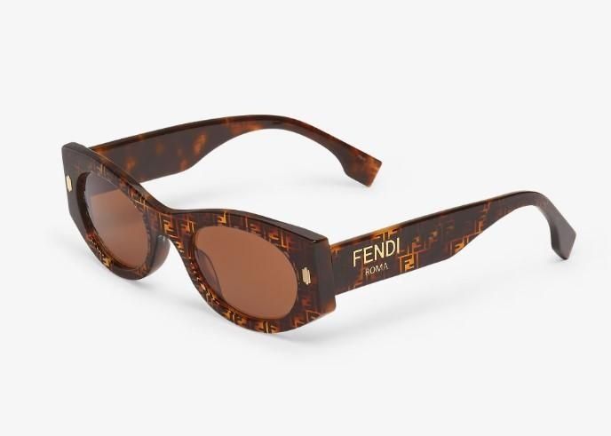 Солнцезащитные очки Fendi Roma Havana acetate sunglasses Brown 1169 фото