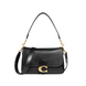 Женская кожаная сумка Coach Soft Tabby Shoulder Bag Black/Gold bag29102 фото 1