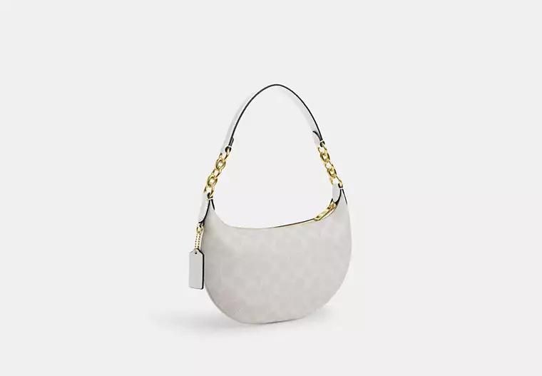 Сумка женская COACH Payton Hobo In Signature Canvas белая 196395288922 фото
