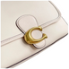 Женская кожаная сумка Coach Soft Tabby Shoulder Bag Brass/Chalk bag003 фото 4