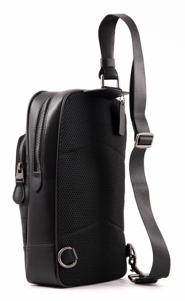 Сумка кожаная Coach Ethan Pack In Signature Canvas черная мужская 196395195367 фото