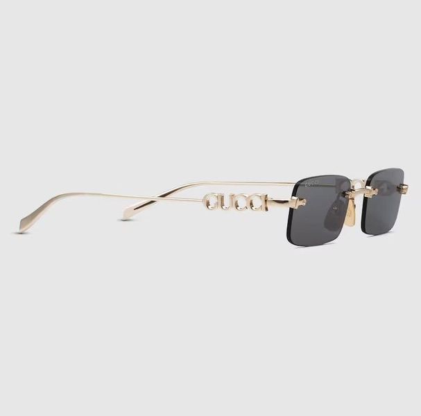 Солнцезащитные очки Gucci Rectangular frame sunglasses gold-toned 1151 фото