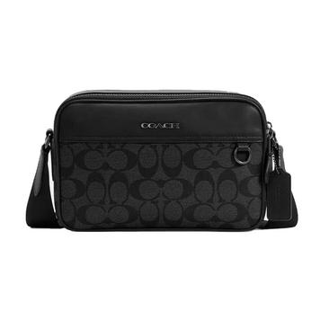 Мужская сумка Coach Graham Crossbody In Signature Canvas (черная) 1025 фото