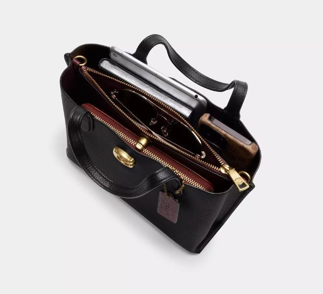 Сумка женская Coach Willow Tote Bag 24 кожаная 1054 фото