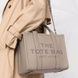 Кожаная сумка Marc Jacobs The Leather Medium Tote Bag Wolf Cement Black 1017 фото 7