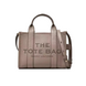 Кожаная сумка Marc Jacobs The Leather Medium Tote Bag Wolf Cement Black 1017 фото 1