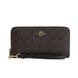Кошелек Coach Long Zip Around Wallet In Signature Canvas C4452-IM/BROWN/BLACK фото 1