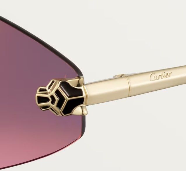 Солнцезащитные очки Panthere de Cartier sunglasses CT0433S-004 55 фиолетовый/золото 1164 фото
