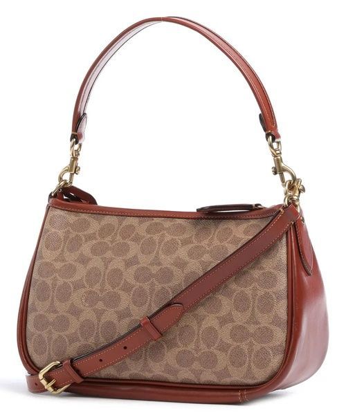 Сумка кожаная Coach Cary Schultertasche Canvas 1085 фото