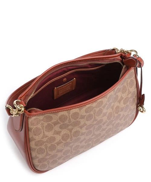 Сумка кожаная Coach Cary Schultertasche Canvas 1085 фото