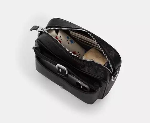 Мужская сумка Coach Warner Crossbody Bag In Signature Canvas черная 196395547753 фото