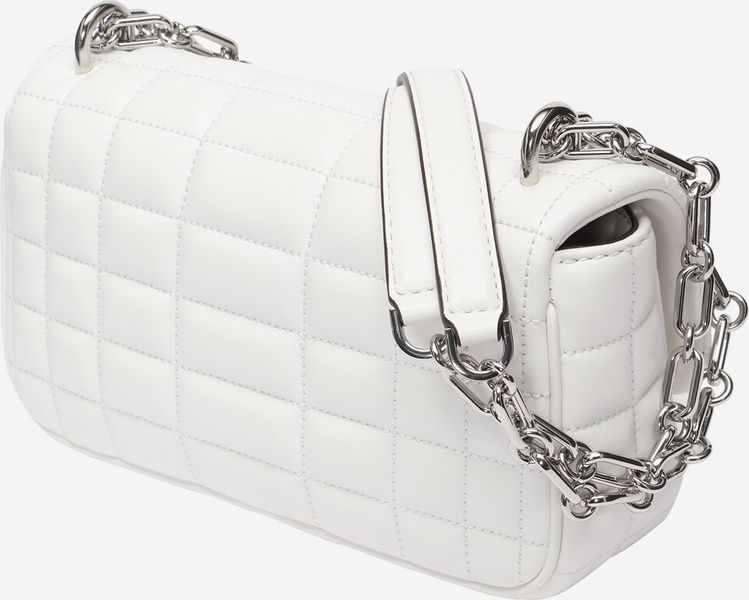 Сумка женская Michael Kors Tribeca Large Quilted Leather Shoulder Bag White/Silver 196237506979 фото