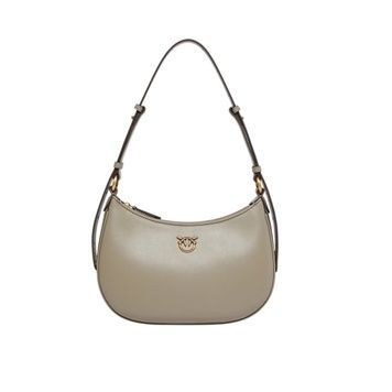 Женская сумка Pinko Half Moon Mini Shoulder Bag бежевая bg2205 фото
