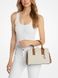 Женская сумка Michael Kors Laila Small Signature Logo Satchel VANILLA/ACORN 110218 фото 2