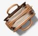 Женская сумка Michael Kors Laila Small Signature Logo Satchel VANILLA/ACORN 110218 фото 3