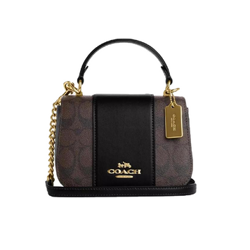 Сумка Coach Lysa Top Handle коричневая 1093 фото