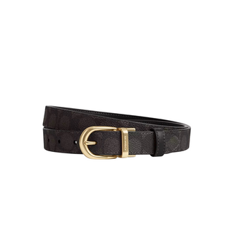 Ремень Coach Harness Buckle Cut To Size Reversible Belt 25 Mm Gold/Walnut/Black 195031903519 фото