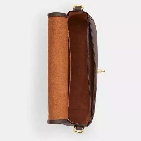 Сумка Coach Hadley Shoulder Bag, pebbled leather/Gold/Dark Stone 196395661756 фото