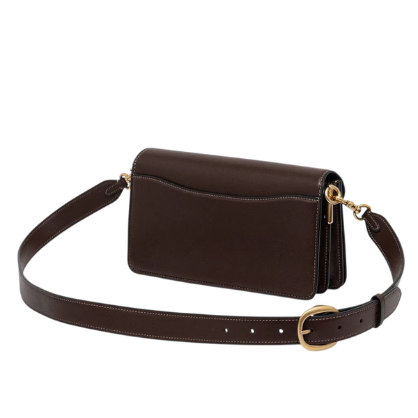 Жіноча шкіряна сумка Coach Tabby 26 Signature Monogram коричнева 479 фото